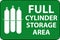 Gas Cylinder Sign Full Cylinder Storage Area