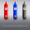 Gas cylinders for industrial use