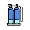gas cylinders for welding color icon vector illustration