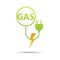 Gas energy icons. Natural gas. Gas industry.