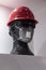 Gas filter mask; white background; Working Hard Hat;Personel Pro