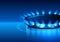 Gas flame with blue reflection. Vector background.