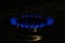 Gas flame on domestic stovetop