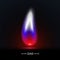 Gas flame white blue red color vector