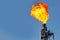 Gas or flare burn on offshore platform of oil and gas industry