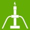 Gas flaring icon green