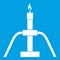 Gas flaring icon white