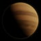 Gas Giant Exoplanet on a Black Background
