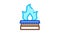 gas in kitchen burner Icon Animation