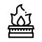 Gas in kitchen burner icon vector outline illustration