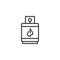 Gas lighters filling balloon outline icon
