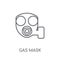 Gas mask linear icon. Modern outline Gas mask logo concept on wh