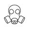 Gas mask outline icon