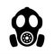 Gas mask vector silhouette sign