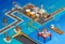 Gas Oil Industry Isometric Infographic Poster