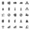 Gas and oil industry vector icons set