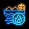 gas outlets at sea neon glow icon illustration