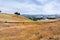 Gas pipeline going through the golden hills of south San Francisco bay area, San Jose, California