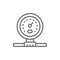 Gas pipeline or water meter line icon.