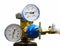 Gas pressure meters isolated