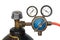 Gas pressure regulator with manometer (isolated)