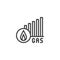 Gas price diagram line icon