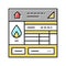 gas safety certificates color icon vector illustration