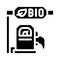 gas station bio fuel glyph icon vector illustration