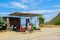 Gas station on Filicudi island, Sicily, Italy.