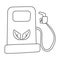 gas station fuel green eco bio icon