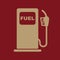 The gas station icon. Gasoline and diesel fuel symbol. Flat