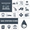 Gas Station Icons Black