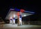 Gas station at night