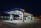 Gas station at night