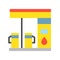 Gas station, Petrol station, Filling station simple icon