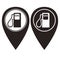 Gas station pin pointer in two color version