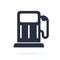 Gas station symbol. Gasoline pump, petrol symbol or energy sign. Auto charge station icon. Fuel tank with bio gasoline.