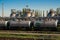 Gas storage sphere tanks and train tanks in petrochemical factory