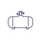 gas tank, industrial cylinder line icon