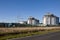 Gas tanks. LNG terminal liquefied natural gas in the city of Swinoujscie, Poland.