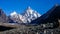 Gasherbrum massif and Baltoro glacier, K2 Base Camp, Pakistan