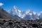 Gasherbrum mountain massif in Karakoram range, K2 trek, Pakistan