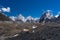 Gasherbrum mountain massif and Mitre peak, K2 trek, Pakistan