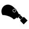 Gasmask or inhaler icon black color illustration flat style simple image