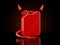 Gasoline canister with devil horns and tail
