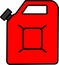 Gasoline canister icon. Sign for oil producing company. Crude Oil Prices. Fuel Canister Flat Icon.