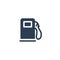 gasoline filling station, column solid flat icon. vector illustration