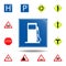 gasoline icon. set of road signs icon for mobile concept and web apps. colored gasoline icon can be used for web and mobile