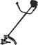 Gasoline lawn mower. Agricultural tools. Black flat symbol..