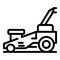 Gasoline lawn mower icon, outline style